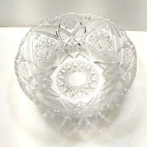ABP antique bowl Mouth blown and hand cut hobstar base